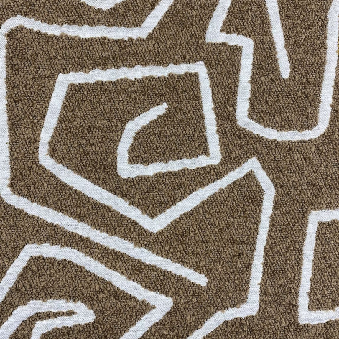 Ткань Букле Zigzag Turmeric Cocoa Fabric N 2-1850