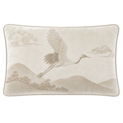 Декоративная подушка Cranes Japanese Garden Ivory II