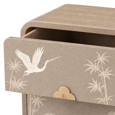 Прикроватная Тумба Cranes Japanese Garden Beige