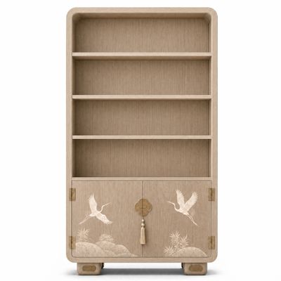 Стеллаж Cranes Japanese Garden Bookcase Beige
