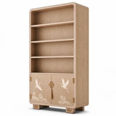 Стеллаж Cranes Japanese Garden Bookcase Beige