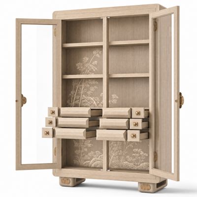 Витрина Cranes Japanese Garden cabinet Beige
