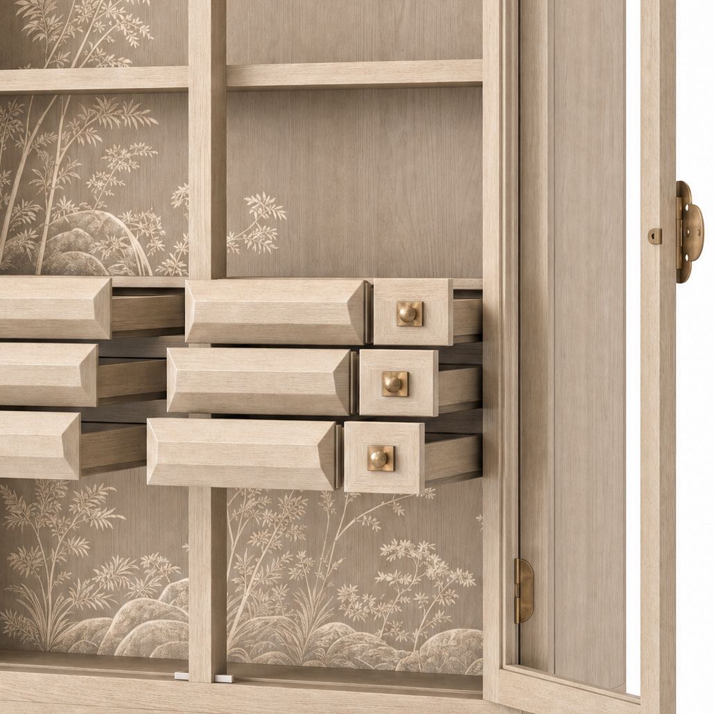 Витрина Cranes Japanese Garden cabinet Beige
