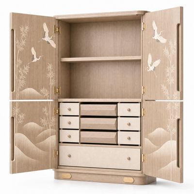 Шкаф Cranes Japanese Garden Beige Wardrobe