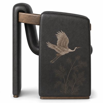 Полукресло Cranes Japanese Garden Coffee Натуральная кожа