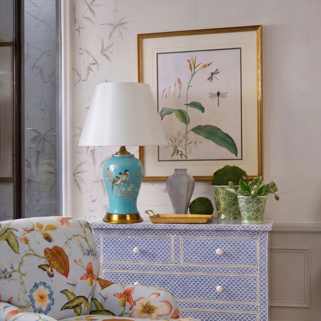 Настольная лампа Oriental Blue Lagoon Lamp