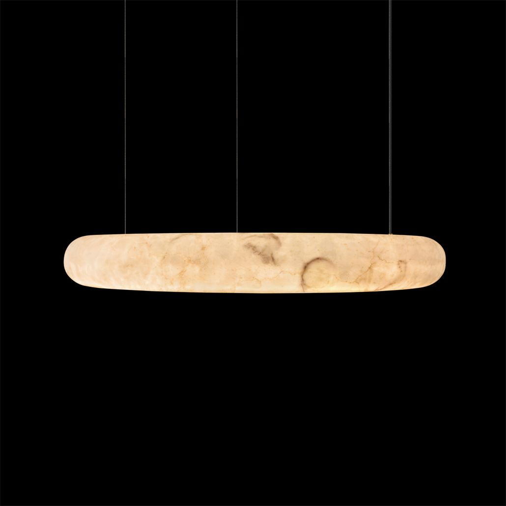 Круглый подвесной светильник Marble Round Chandelier 80см