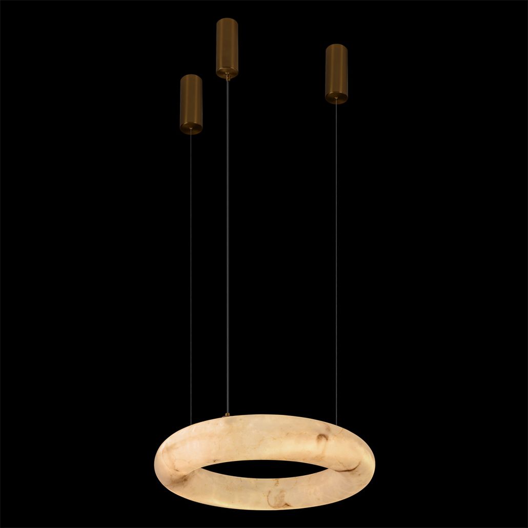 Круглый подвесной светильник Marble Round Chandelier 60см