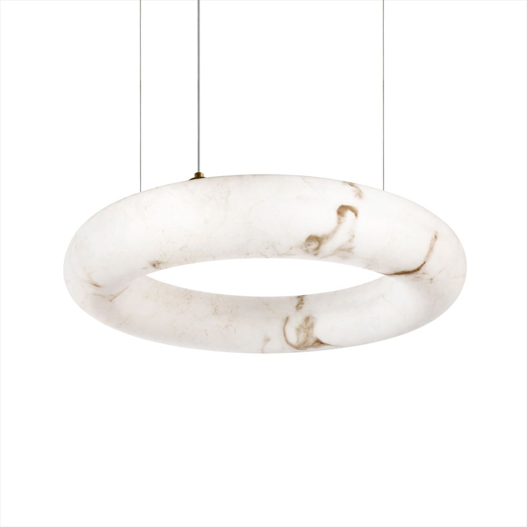 Круглый подвесной светильник Marble Round Chandelier 60см