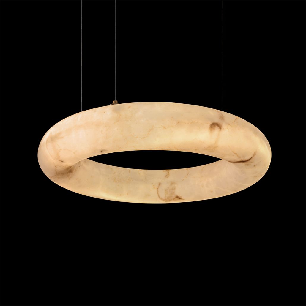 Круглый подвесной светильник Marble Round Chandelier 60см