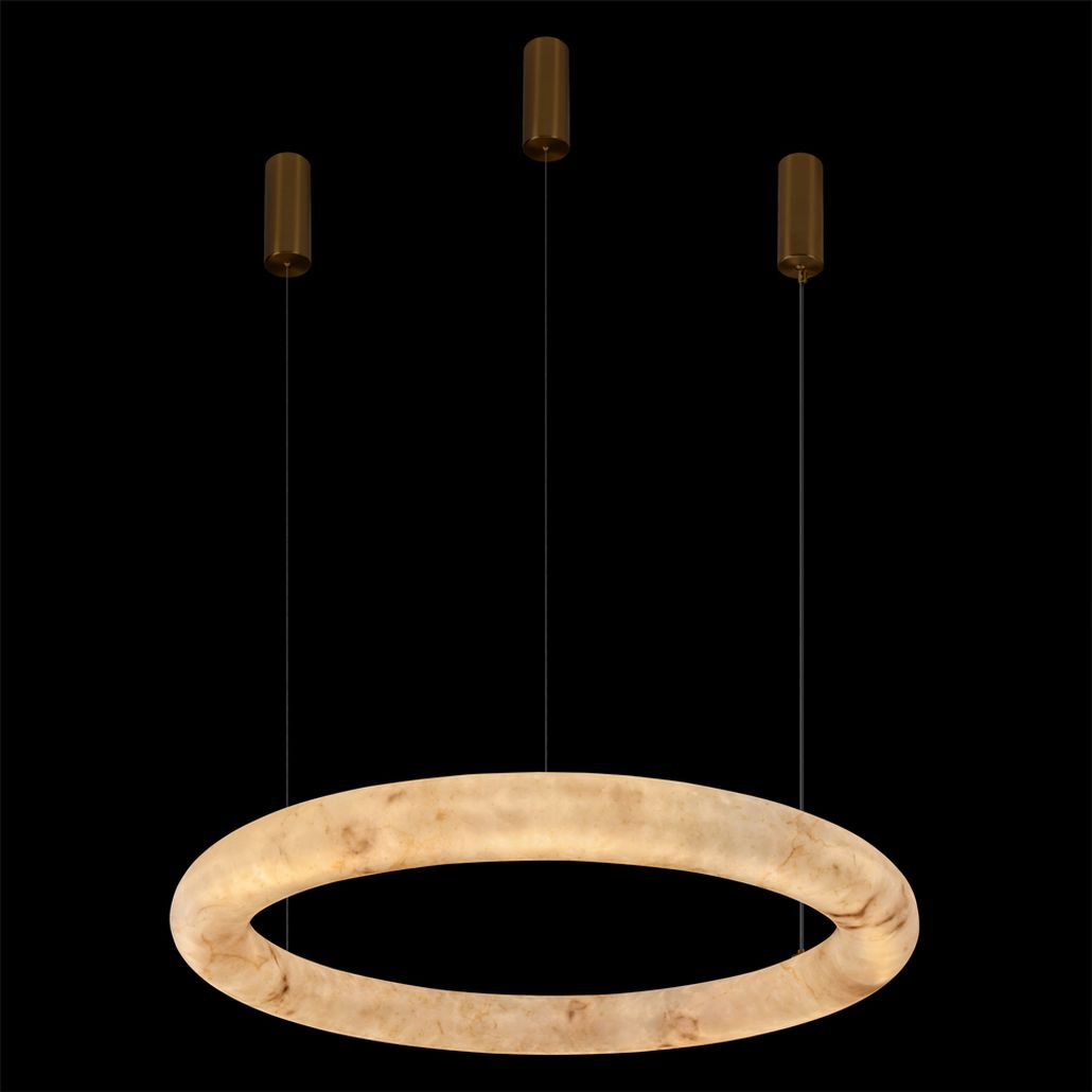 Круглый подвесной светильник Marble Round Chandelier 100см