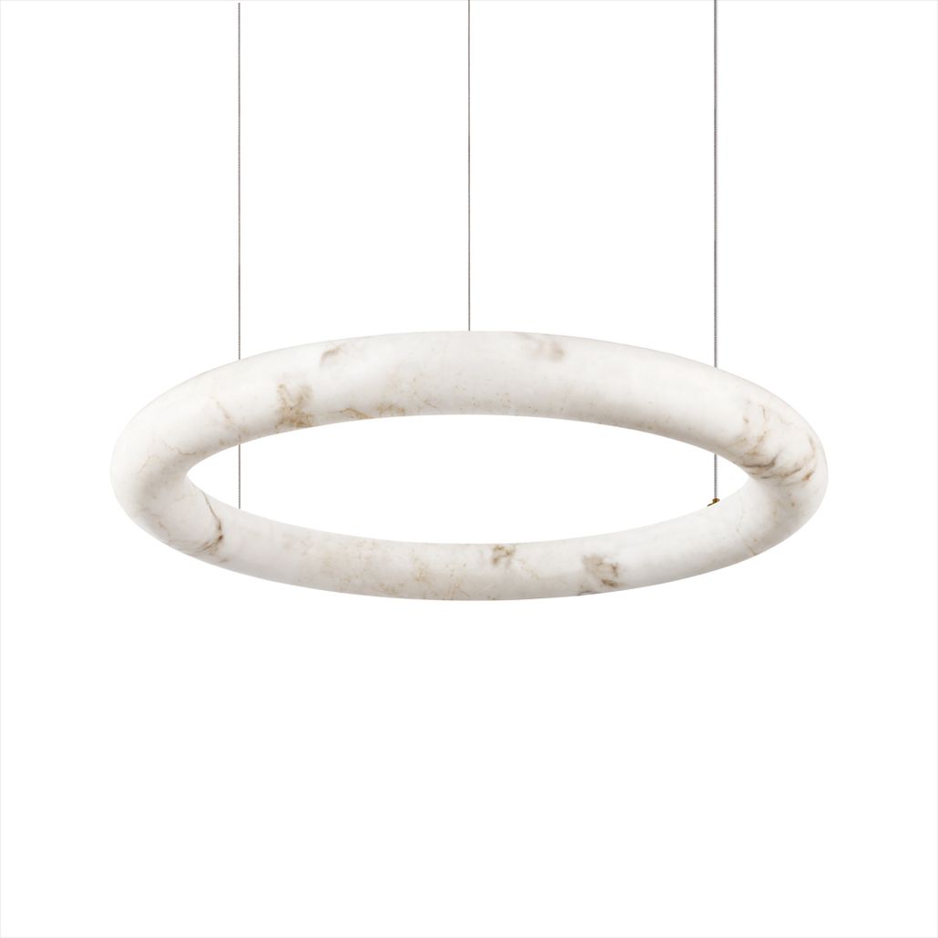 Круглый подвесной светильник Marble Round Chandelier 100см