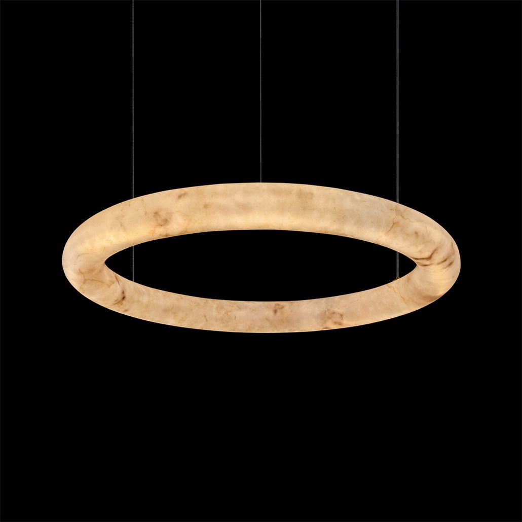 Круглый подвесной светильник Marble Round Chandelier 100см