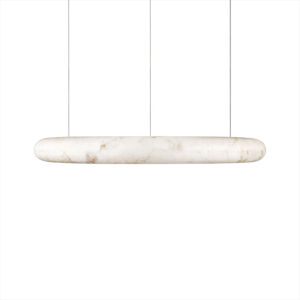 Круглый подвесной светильник Marble Round Chandelier 100см