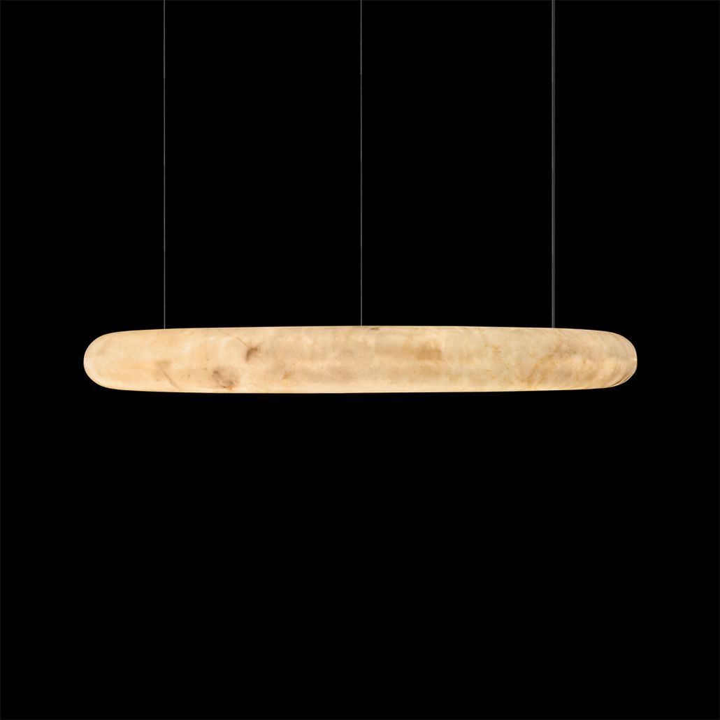 Круглый подвесной светильник Marble Round Chandelier 100см