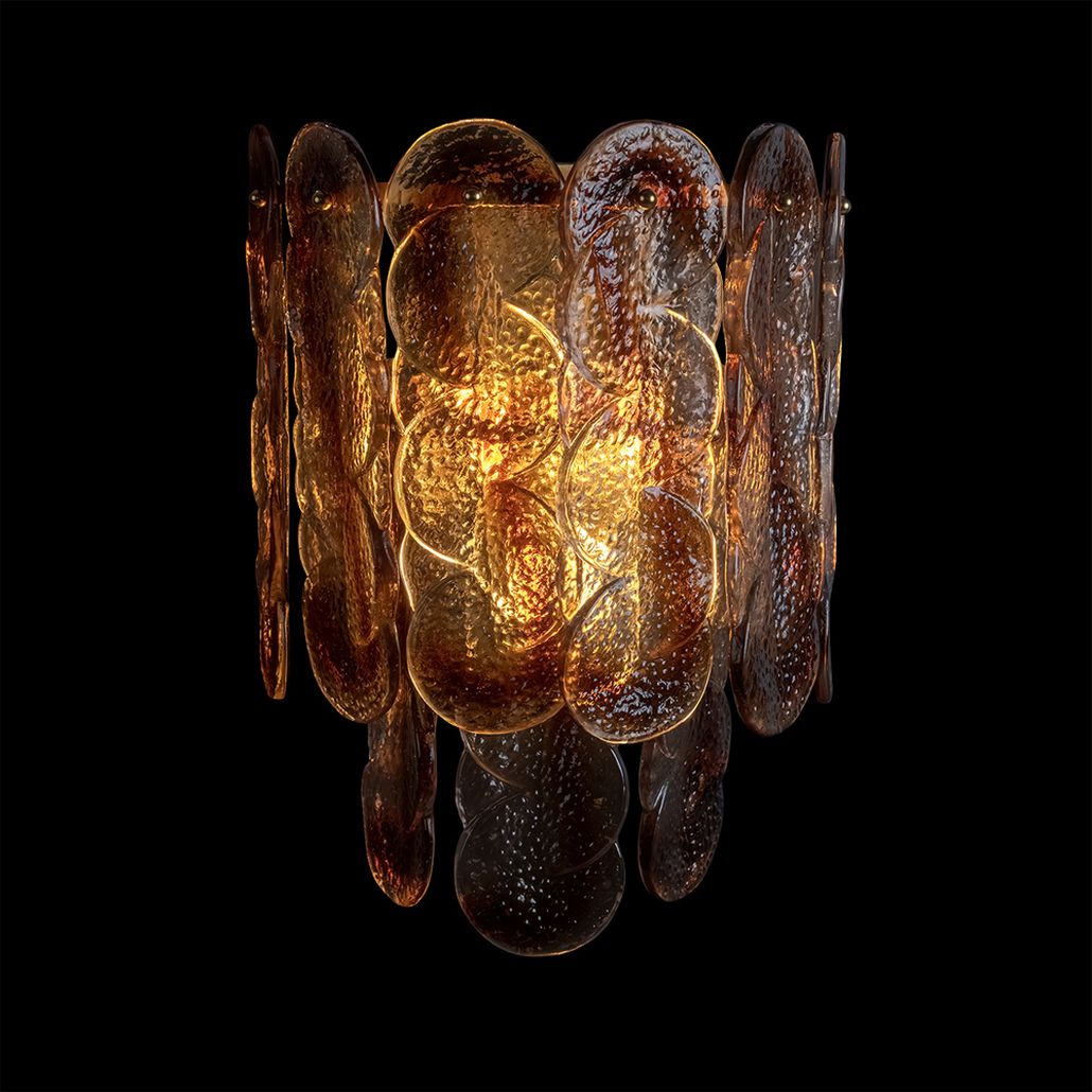 Бра из круглых стеклянных элементов Amber Sequins