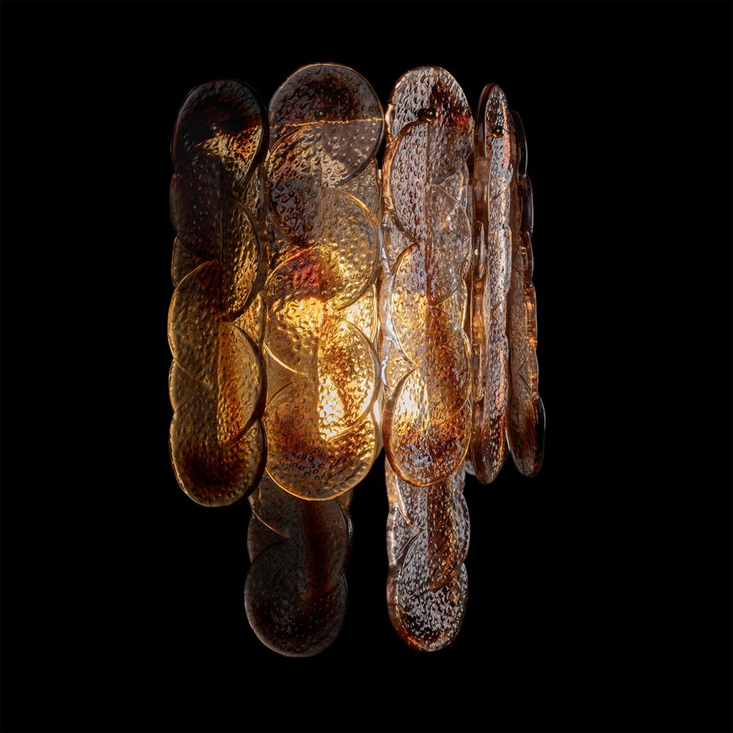 Бра из круглых стеклянных элементов Amber Sequins