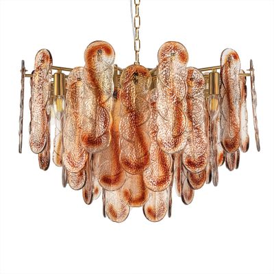 Подвесная люстра из декоративных стеклянных элементов Amber Sequins 68 см