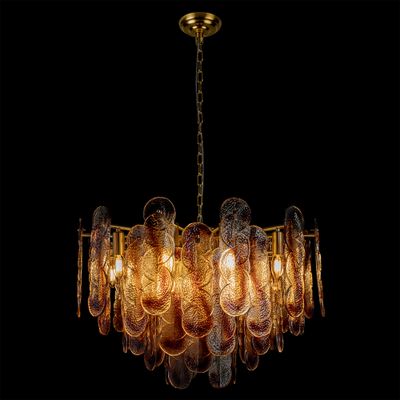 Подвесная люстра из декоративных стеклянных элементов Amber Sequins 68 см