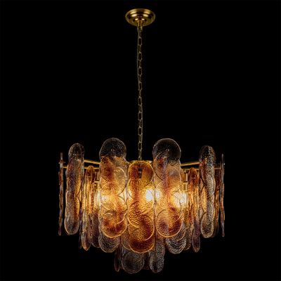 Подвесная люстра из декоративных стеклянных элементов Amber Sequins 55 см