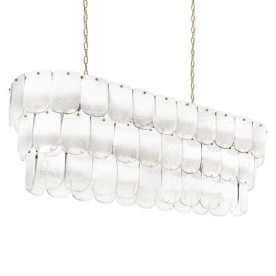 Подвесная люстра овальная Sequins White Gradient Белый градиент