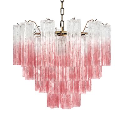 Люстра подвесная Clear Pink Lagoon glass розовый градиент 60 см