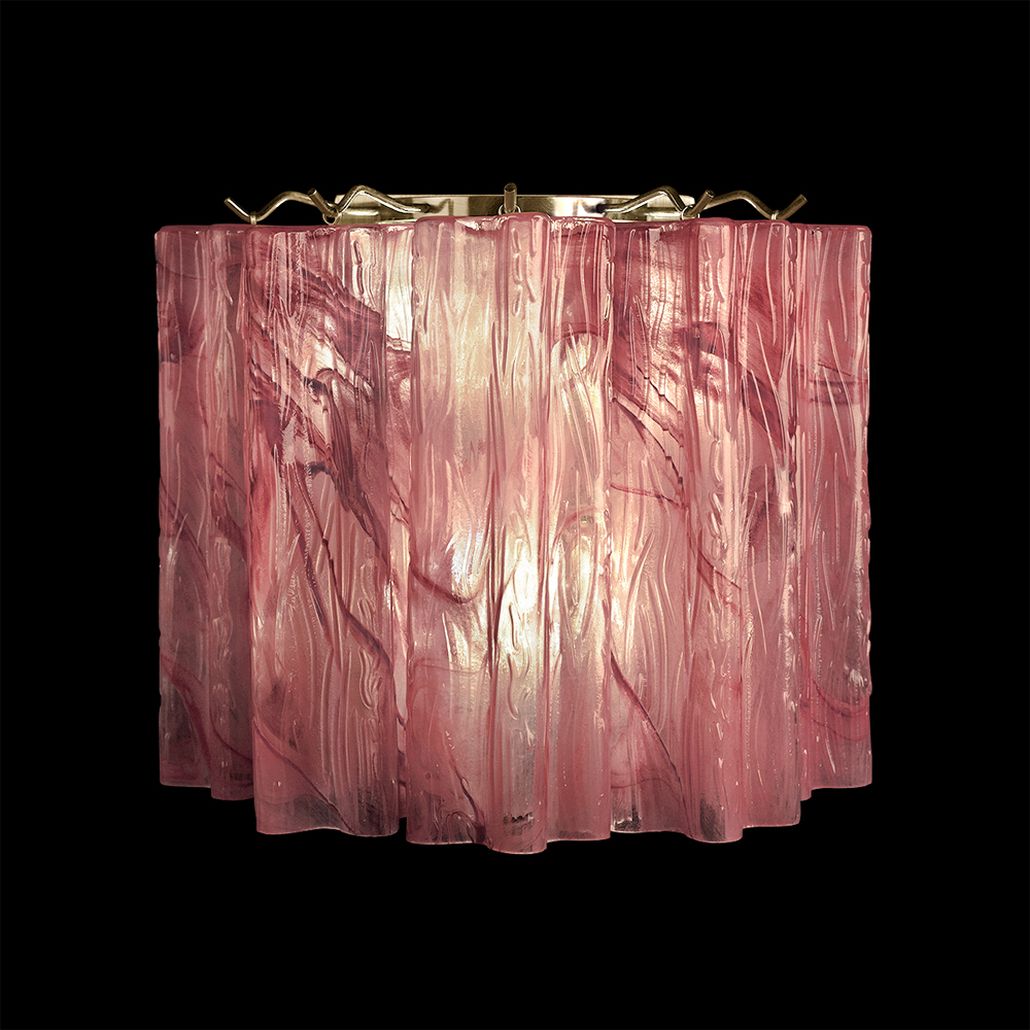 Бра Pink Lagoon glass Розовое стекло