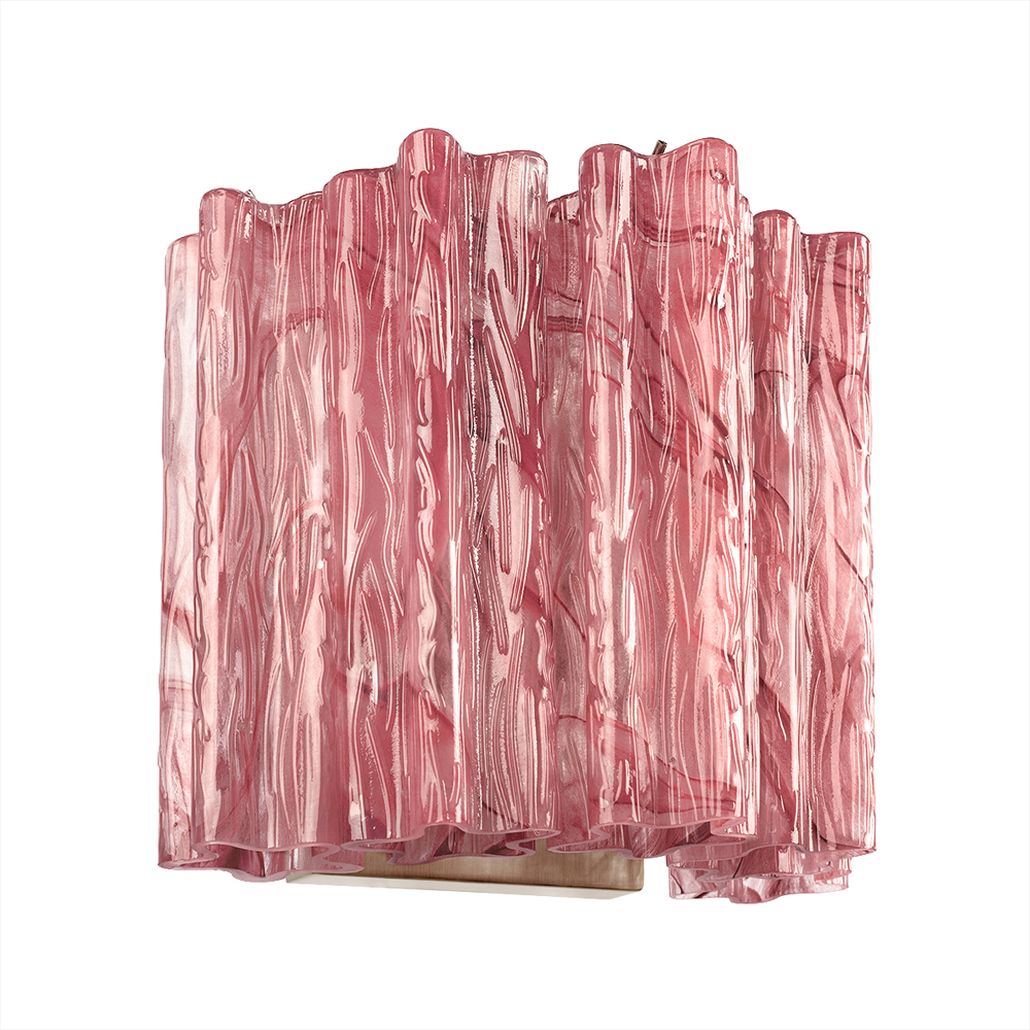 Бра Pink Lagoon glass Розовое стекло