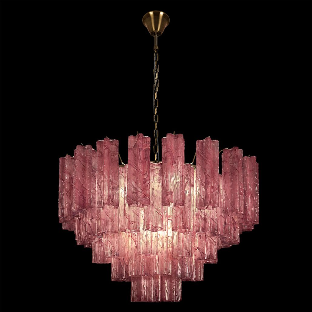 Люстра подвесная Pink Lagoon glass Розовое стекло