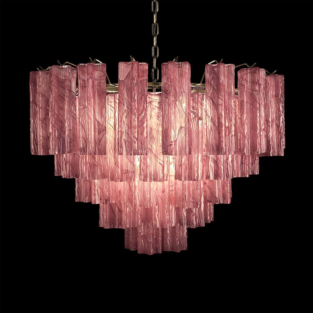 Люстра подвесная Pink Lagoon glass Розовое стекло