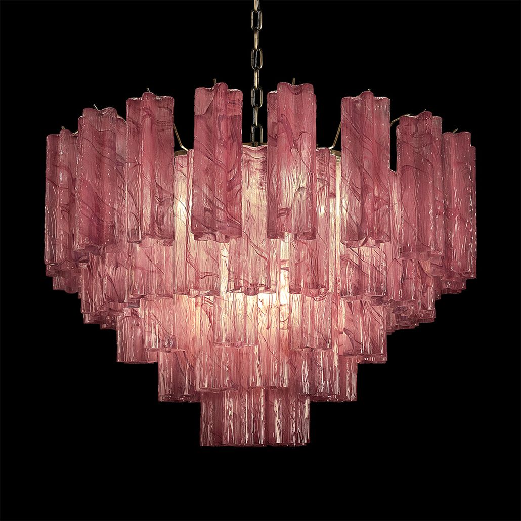 Люстра подвесная Pink Lagoon glass Розовое стекло