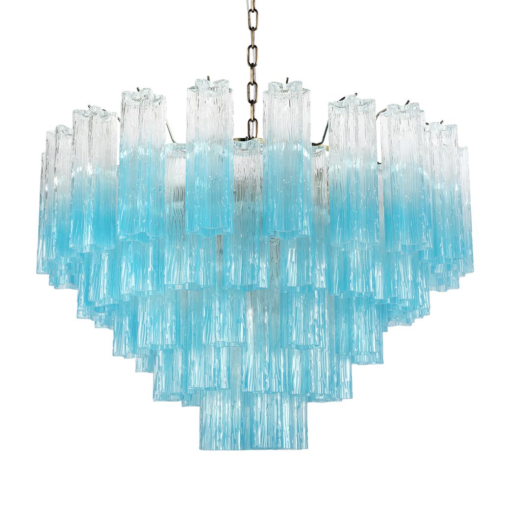 Люстра подвесная Clear blue Lagoon glass Синий градиент 80 см