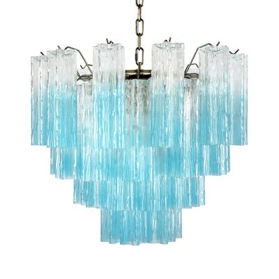 Люстра подвесная Clear blue Lagoon glass Синий градиент 60 см