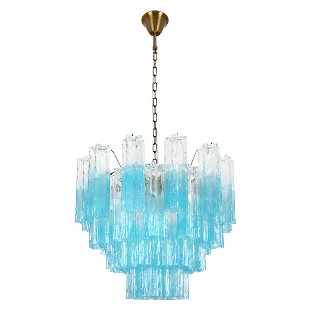 Люстра подвесная Clear blue Lagoon glass Синий градиент 60 см