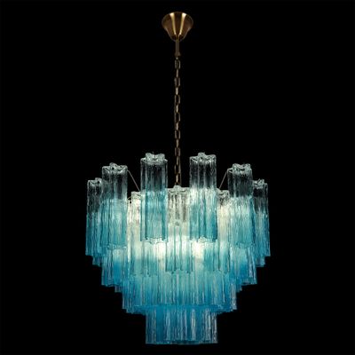 Люстра подвесная Clear blue Lagoon glass Синий градиент 60 см