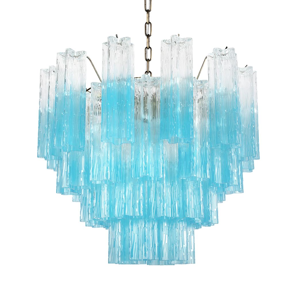 Люстра подвесная Clear blue Lagoon glass Синий градиент 60 см