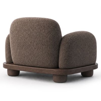 Кресло Akio Japandi  Lounge Chair Coffee Букле