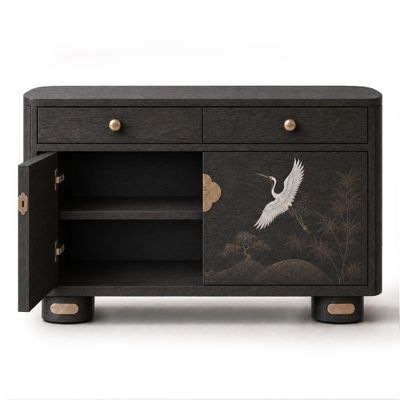 Комод Cranes Japanese Garden Coffee в японском стиле