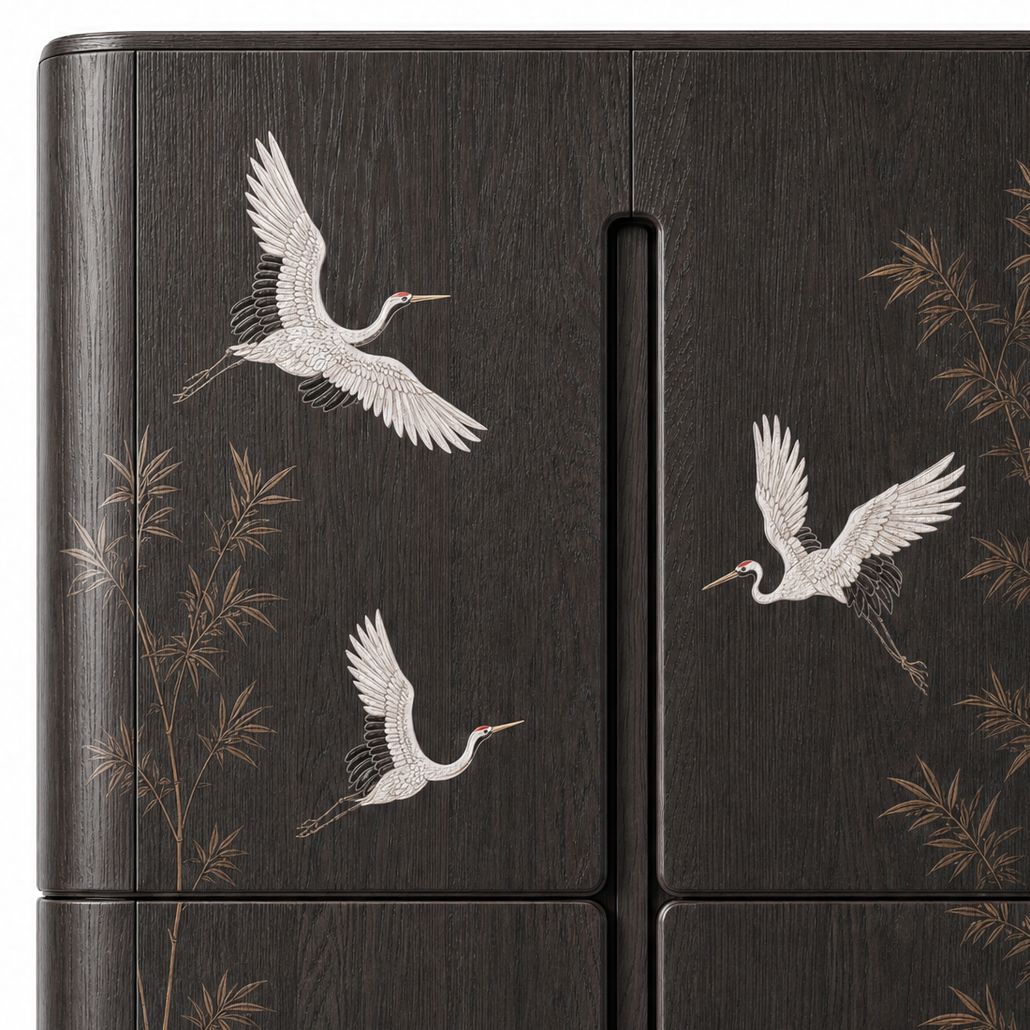 Шкаф Cranes Japanese Garden Coffee Wardrobe
