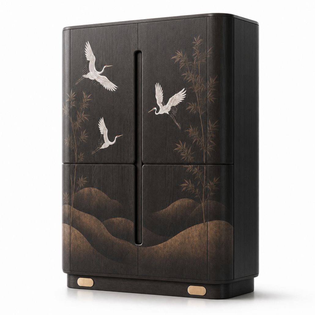 Шкаф Cranes Japanese Garden Coffee Wardrobe