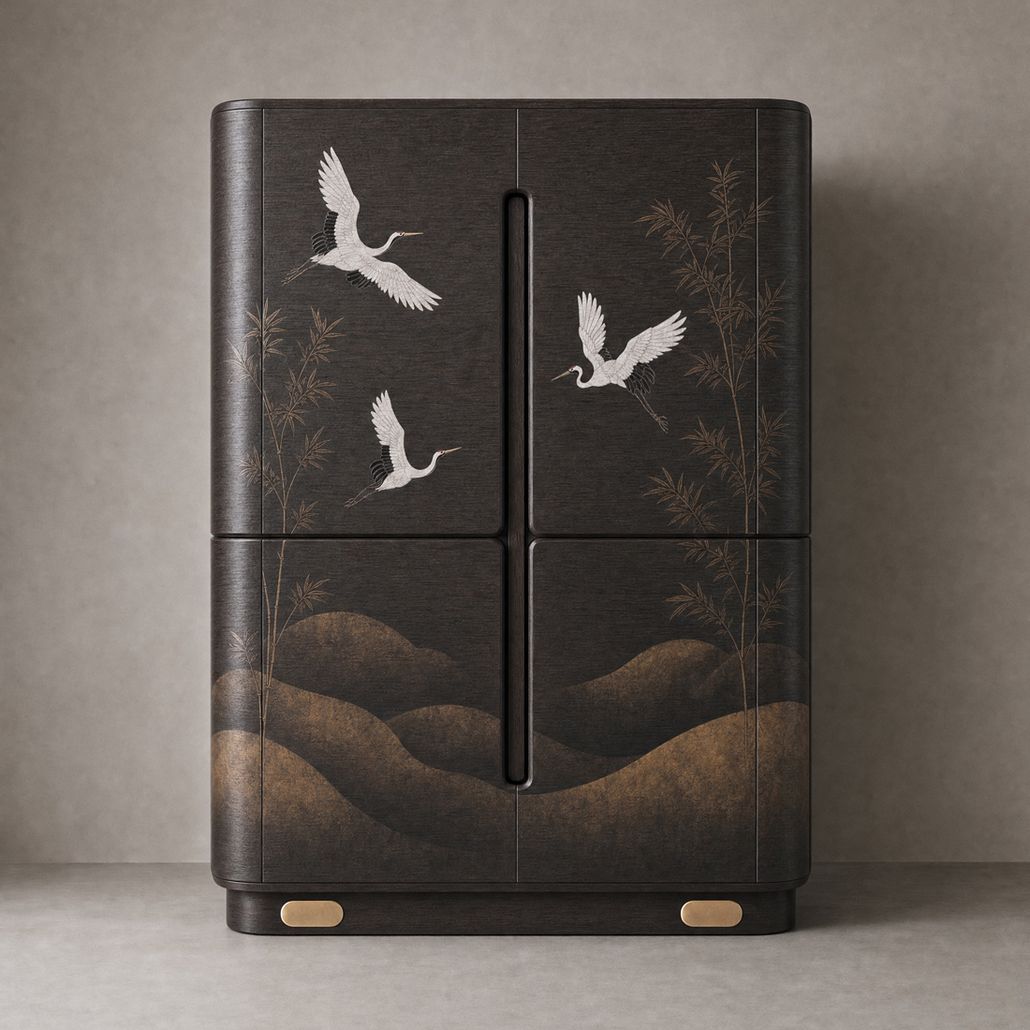 Шкаф Cranes Japanese Garden Coffee Wardrobe