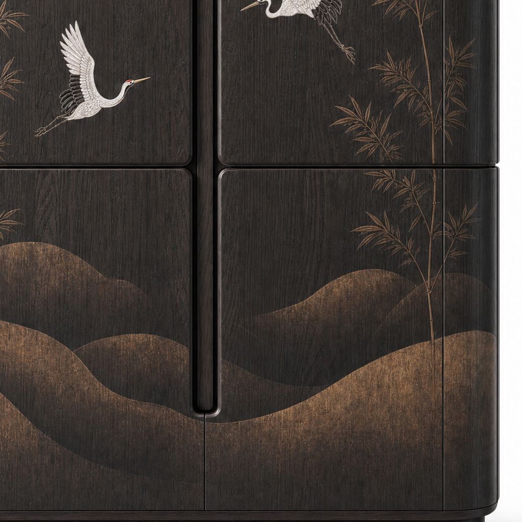 Шкаф Cranes Japanese Garden Coffee Wardrobe