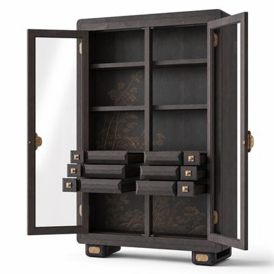 Витрина Cranes Japanese Garden cabinet Coffee