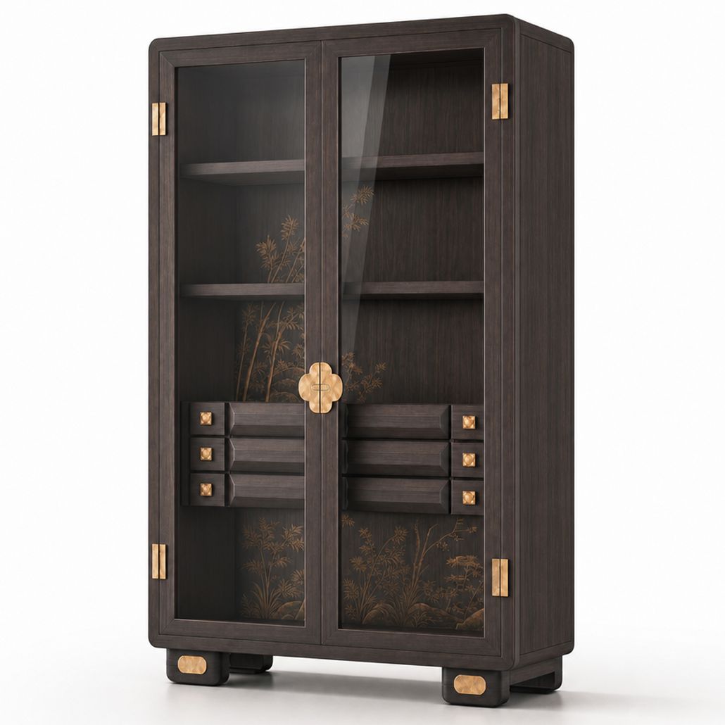 Витрина Cranes Japanese Garden cabinet Coffee