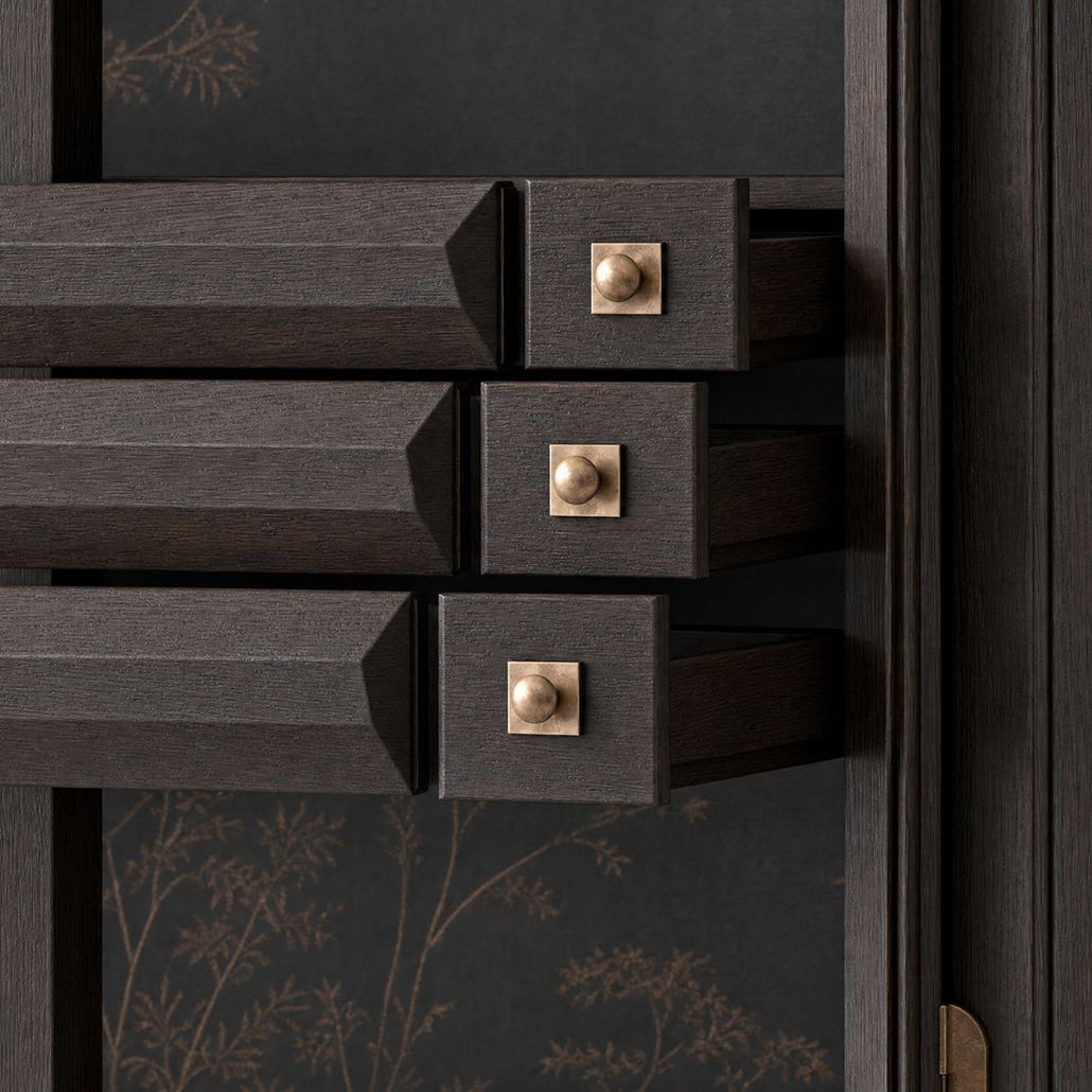 Витрина Cranes Japanese Garden cabinet Coffee