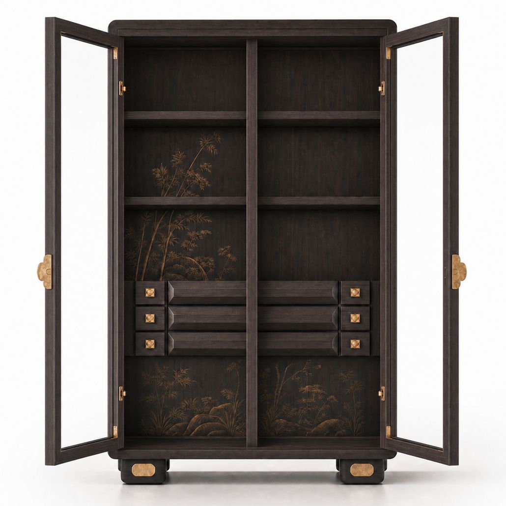 Витрина Cranes Japanese Garden cabinet Coffee