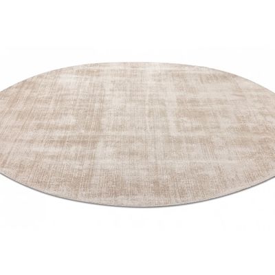 Ковер круглый однотонный с текстурой Consonance beige Ручная работа