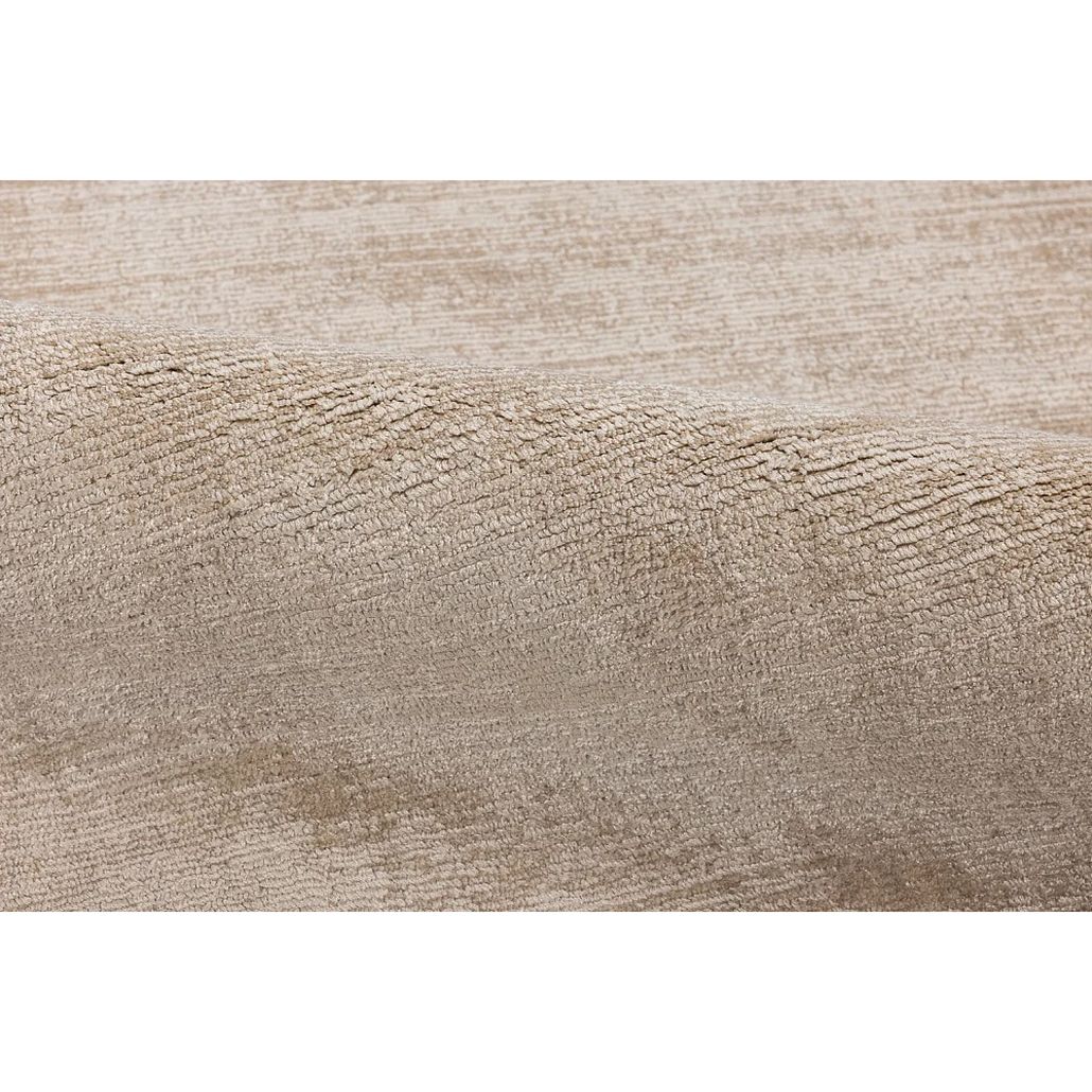 Ковер круглый однотонный с текстурой Consonance beige Ручная работа