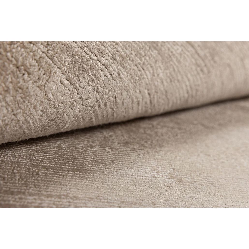Ковер круглый однотонный с текстурой Consonance beige Ручная работа