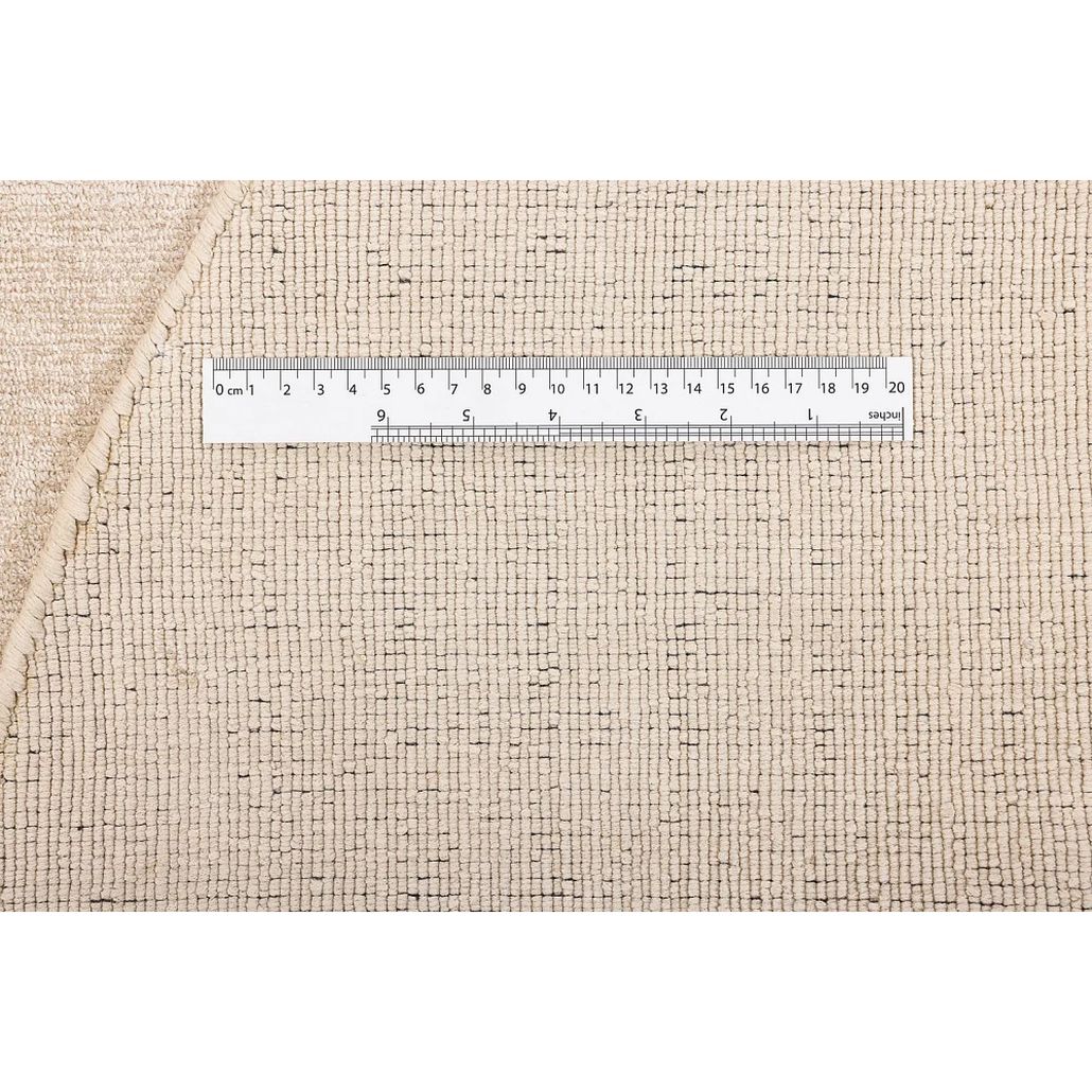 Ковер круглый однотонный с текстурой Consonance beige Ручная работа